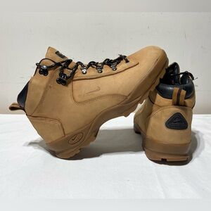 Vintage 90s Nike Air ACG Leather HIking Boots Mens Size 11.5 Wheat Tan 010507